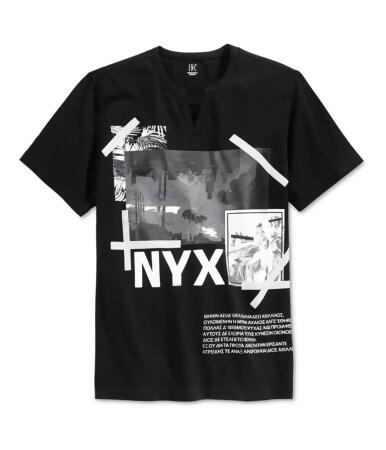 I-n-c Mens Nyx Split Graphic T-Shirt - S