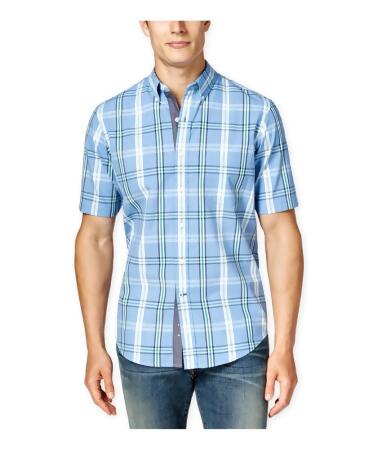 Club Room Mens Plaid Pocket Button Up Shirt - M