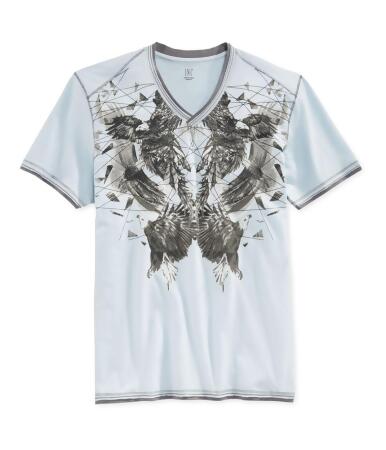 I-n-c Mens Shattered Eagles Graphic T-Shirt - S