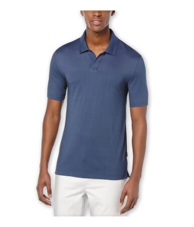 Perry Ellis Mens Jacquard Placed Rugby Polo Shirt - S