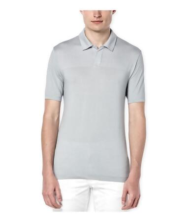Perry Ellis Mens Jacquard Placed Rugby Polo Shirt - L