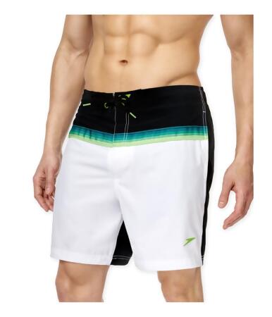Speedo Mens Ombre Stretch Swim Bottom Board Shorts - L