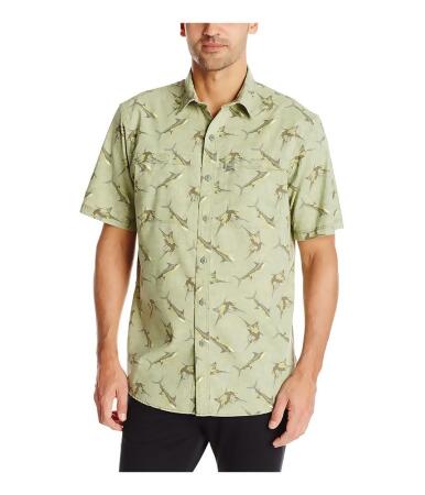 G.h. Bass Co. Mens Shark Print Button Up Shirt - M