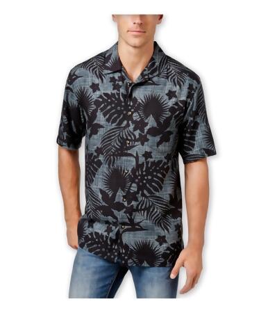 Newport Blue Mens Shadow Foliage Ss Button Up Shirt - XLT