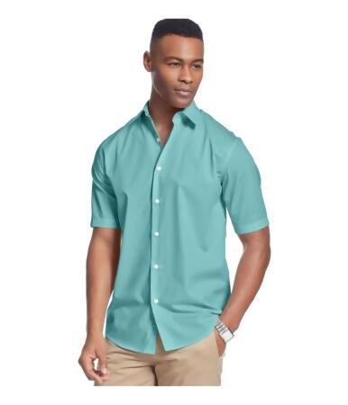 John Ashford Mens Shadow Stripe Button Up Shirt - S