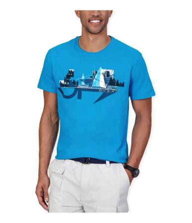 Nautica Mens Yacht In The City Graphic T-Shirt - L