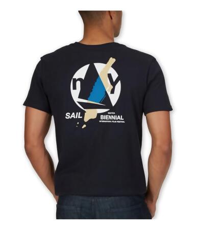 Nautica Mens Sail Biennial Graphic T-Shirt - L