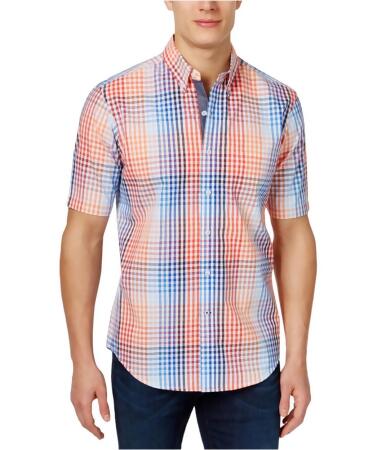 Club Room Mens Julian Plaid Button Up Shirt - L