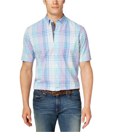 Club Room Mens Julian Plaid Button Up Shirt - XLT