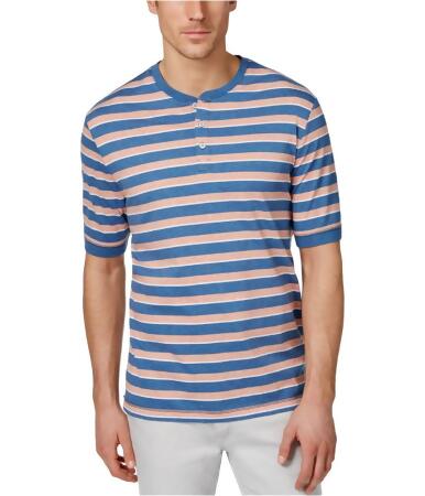 Weatherproof Mens Slub Striped Henley Shirt - M