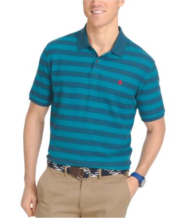 Izod Mens Pique Knit Rugby Polo Shirt - XL