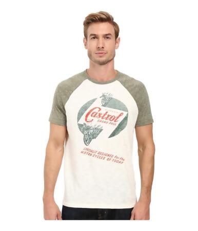 Lucky Brand Mens Castrol Grand Prix Motorcycle Graphic T-Shirt - S