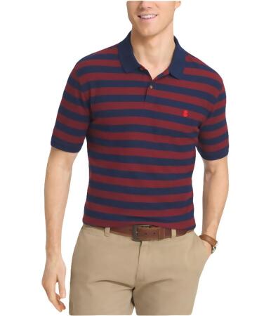 Izod Mens Pique Knit Rugby Polo Shirt - XL