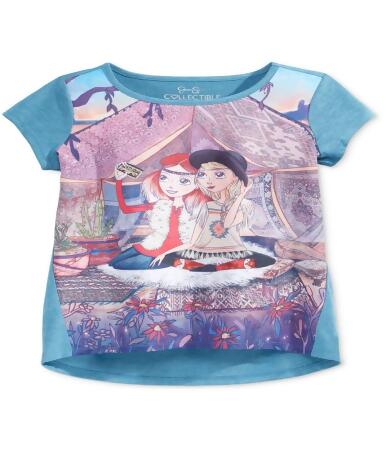 Jessica Simpson Girls Celestial Glamping Graphic T-Shirt - M (10)