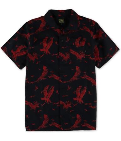 Obey Mens Death Touch Button Up Shirt - S