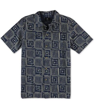 Obey Mens Riviera Woven Button Up Shirt - S