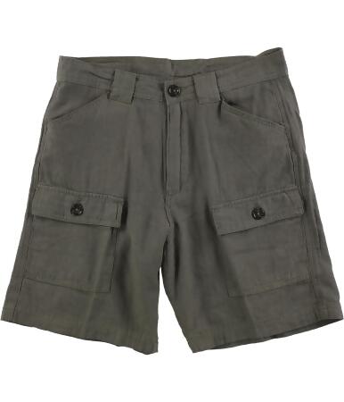 Tasso Elba Mens Linen-Blend Casual Cargo Shorts - 36