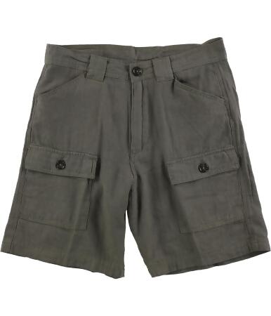 Tasso Elba Mens Linen-Blend Casual Cargo Shorts - 32