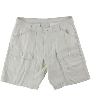 Tasso Elba Mens Linen-Blend Casual Cargo Shorts - 34