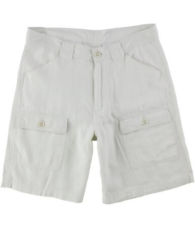 Tasso Elba Mens Linen-Blend Casual Cargo Shorts - 32