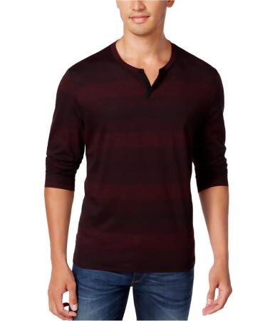 Alfani Mens Striped Slub Henley Shirt - Big 2X