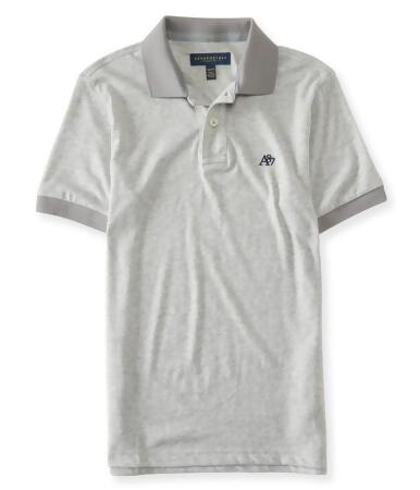 Aeropostale Mens A87 Heathered Rugby Polo Shirt - M