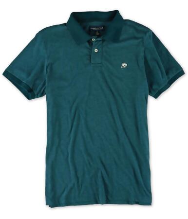 Aeropostale Mens A87 Heathered Rugby Polo Shirt - S