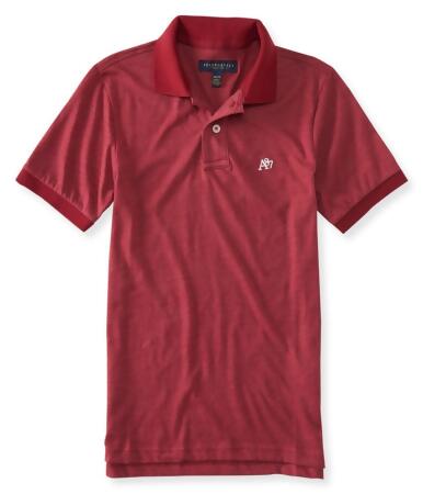 Aeropostale Mens A87 Heathered Rugby Polo Shirt - XS