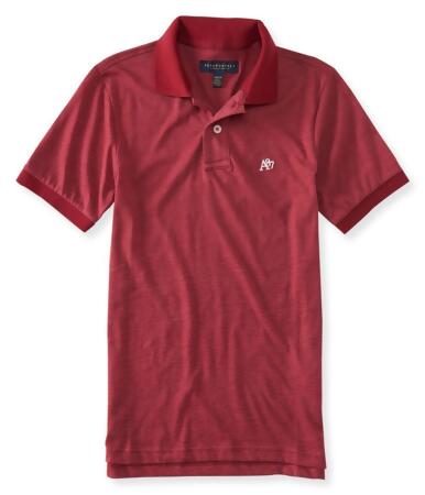 Aeropostale Mens A87 Heathered Rugby Polo Shirt - M