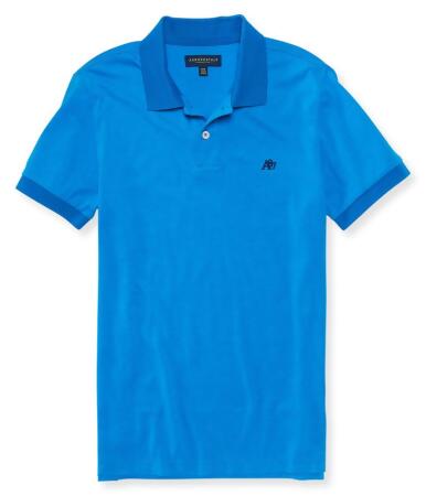 Aeropostale Mens A87 Heathered Rugby Polo Shirt - S