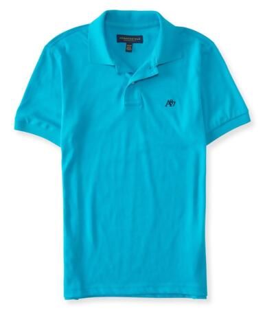 Aeropostale Mens A87 Heathered Rugby Polo Shirt - XS