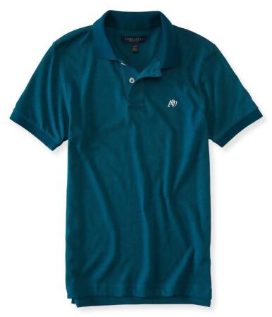 Aeropostale Mens A87 Heathered Rugby Polo Shirt - S