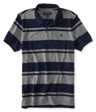 Aeropostale Mens A87 Striped Rugby Polo Shirt - XS