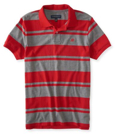 Aeropostale Mens A87 Striped Rugby Polo Shirt - M