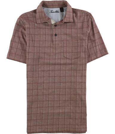 Tasso Elba Mens Windowpane Rugby Polo Shirt - S