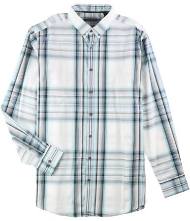 Alfani Mens Meyrin Plaid Ls Button Up Shirt - XLT