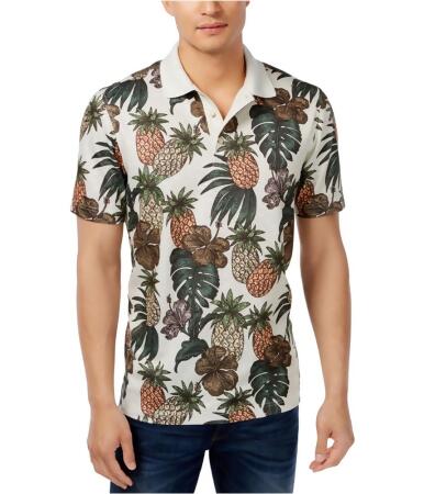 Tasso Elba Mens Pineapple Rugby Polo Shirt - XL