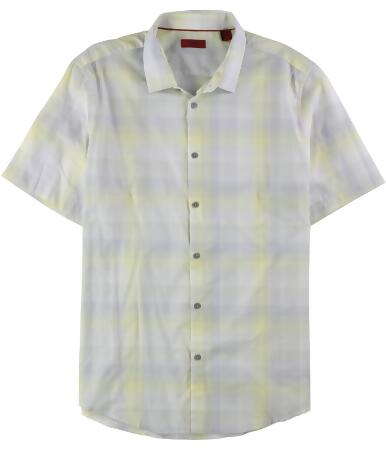 Alfani Mens Slim Fit Plaid Button Up Shirt - XL