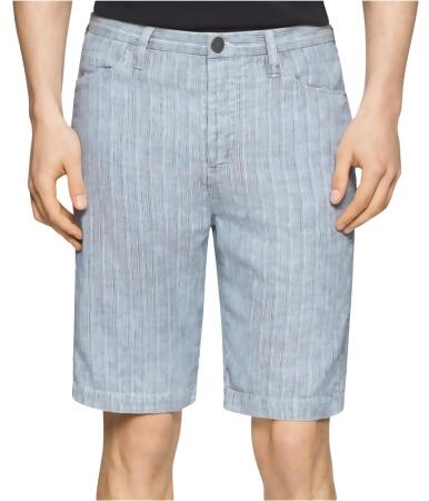 Calvin Klein Mens Stripe Casual Walking Shorts - 36