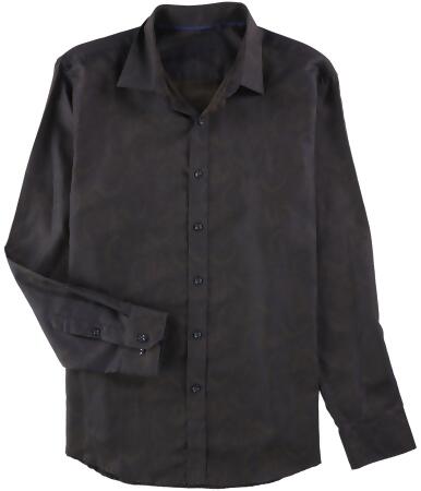 Tasso Elba Mens Tonal Paisley Button Up Shirt - L