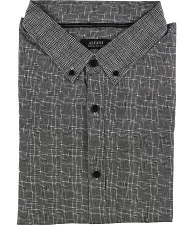 Alfani Mens Dalton Texture-Print Button Up Shirt - 2XL