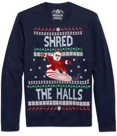 American Rag Mens Shred The Halls Pullover Sweater - S