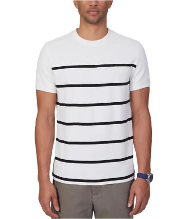 Nautica Mens Slim Fit Stripe Graphic T-Shirt - L