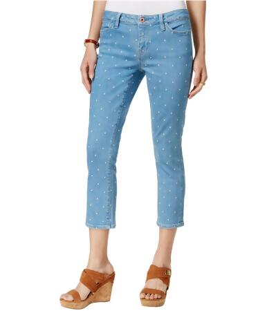 Tommy Hilfiger Womens Polka Dot Cropped Slim Fit Jeans - 14