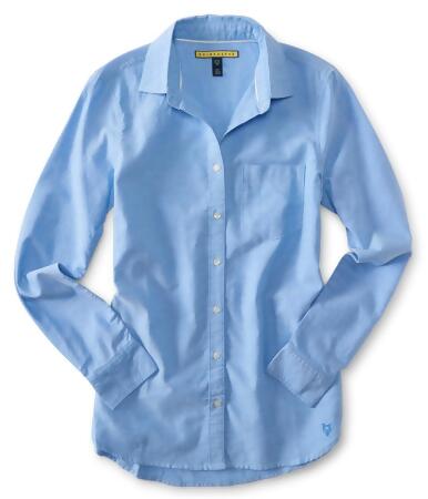 Aeropostale Womens Oxford Button Up Shirt - XS