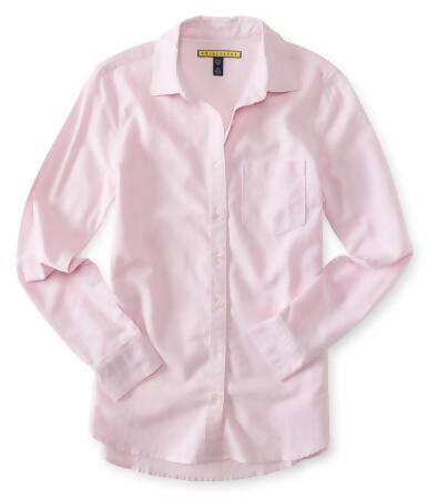 Aeropostale Womens Oxford Button Up Shirt - L