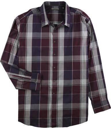 Alfani Mens Plaid Ls Button Up Shirt - 4XLT