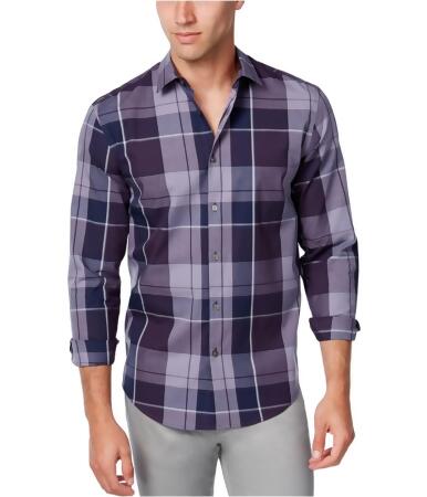 Alfani Mens Plaid Ls Button Up Shirt - 4XLT