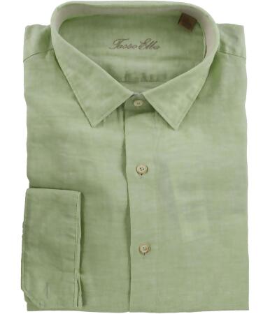 Tasso Elba Mens Linen Button Up Shirt - L