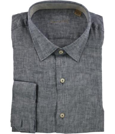 Tasso Elba Mens Linen Button Up Shirt - L